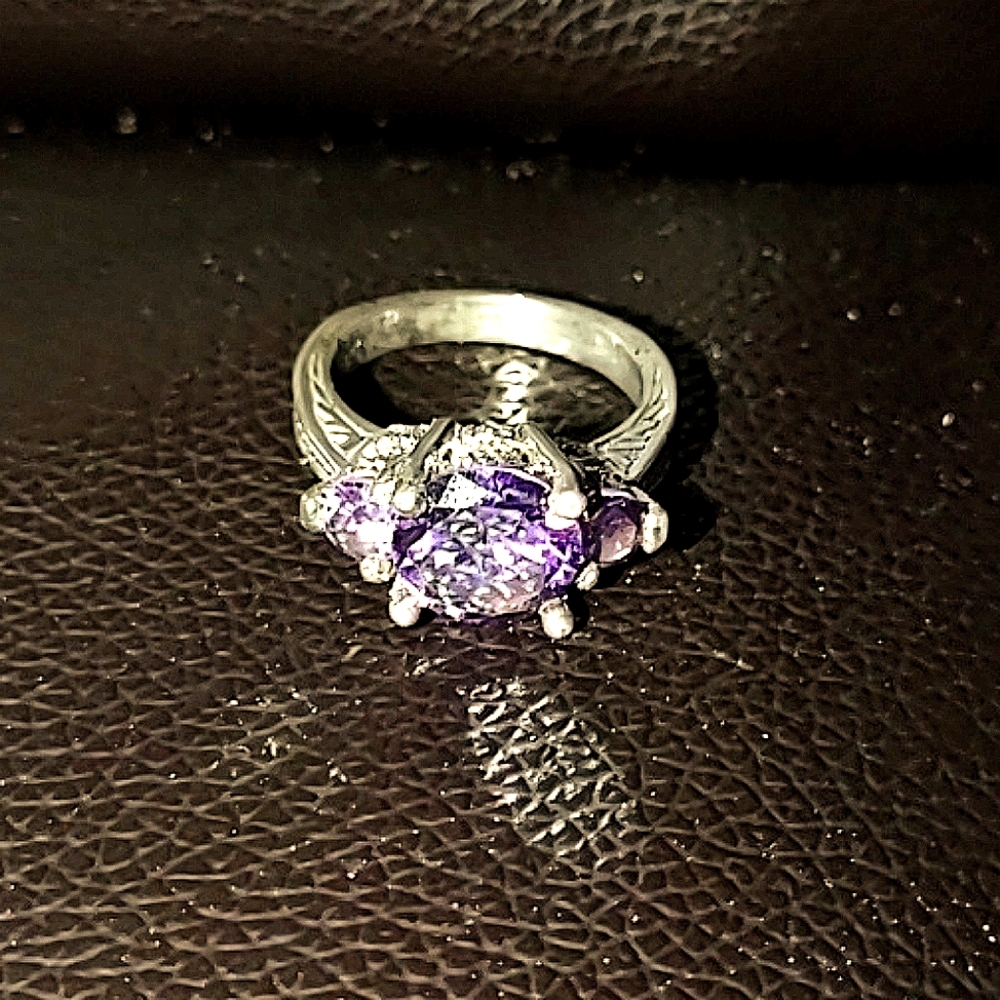 REAL TESTED purple gem ring
